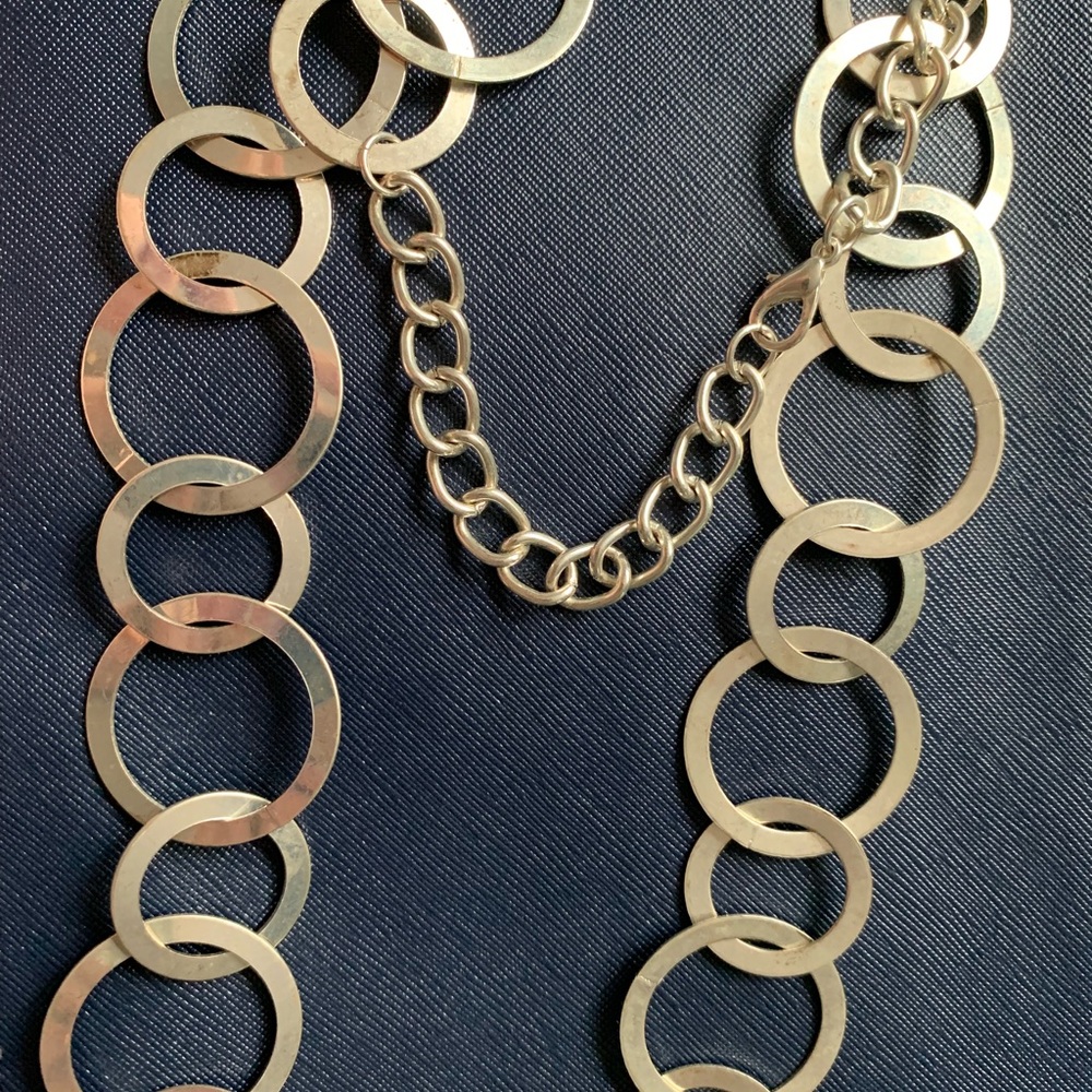 Silver sphere necklace